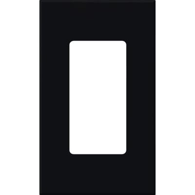 Lutron NT-R3-NFB-BL Nova T Wall Plate Kit - 1 Gang - Finish: Matte - Color: Black