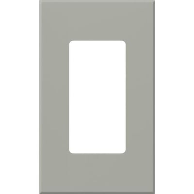 Lutron NT-R3-NFB-GR Nova T Wall Plate Kit - 1 Gang - Finish: Matte - Color: Gray