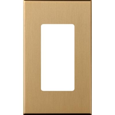 Lutron NT-R3-NFB-SB Nova T Wall Plate Kit - 1 Gang - Finish: Metal - Color: Stain Brass