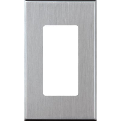 Lutron NT-R3-NFB-SC Nova T Wall Plate Kit - 1 Gang - Finish: Metal - Color: Stain Chrome