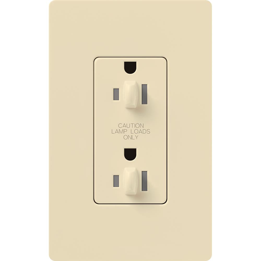 Lutron NTR-20-DDTR-BE Architectural 20A Dual Dimming - Tamper Resistant - Duplex Receptacle - 125V - Finish: Matte Beige