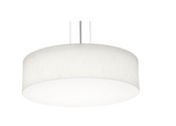 AFX Lighting ANP1932LAJUDBK-LW Anton 19 Inch LED Drum Pendant In Black With Linen White Shade-White Bottom Acrylic Diffuser