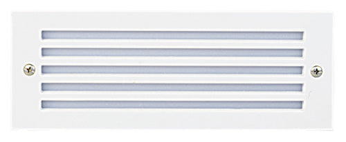 Elco Lighting ELST37W 40W 120V Diecast Incandescent Brick Light with Grill Faceplate - White