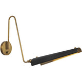 Alora Mood WV347104MBVB Osorio 4.63 inch Matte Black and Vintage Brass Bath Vanity Wall Light