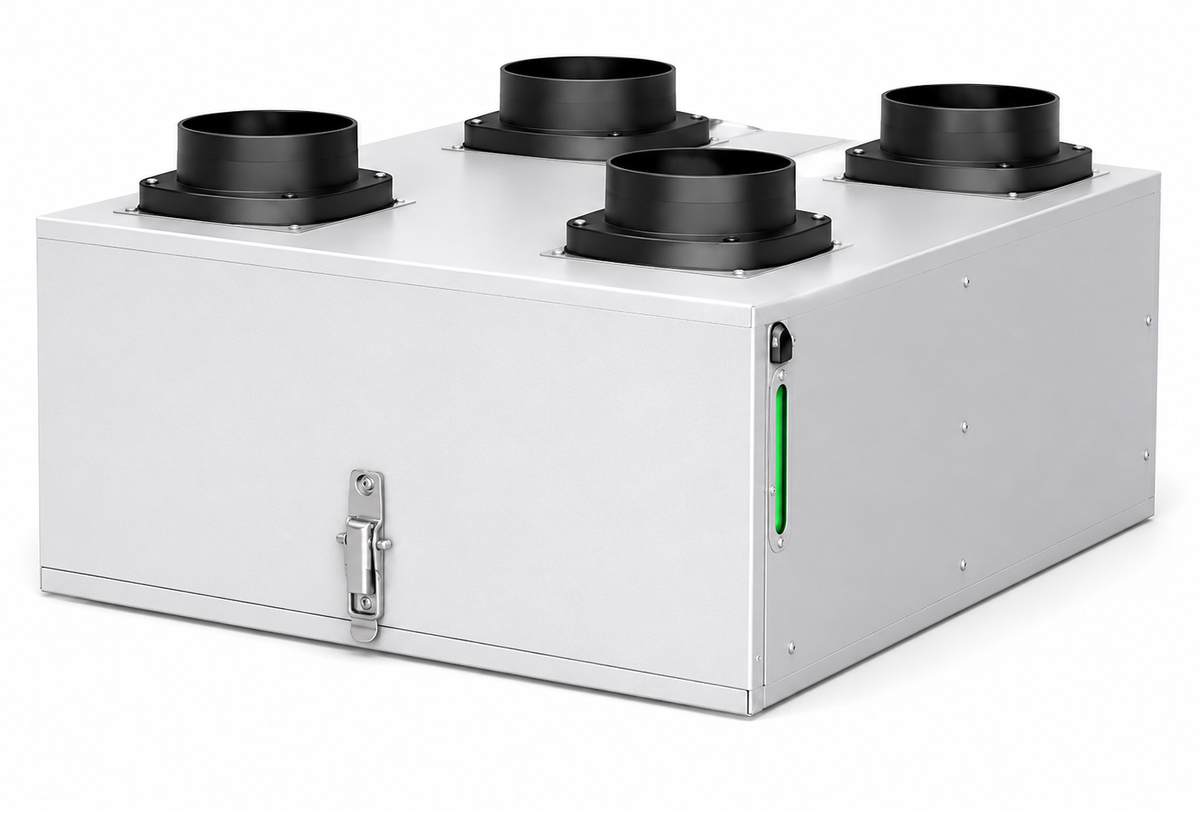 Ouellet OSALE115T-F-R ERV Energy Recovery Ventilator - Airflow: 113 CFM - Port Configuration: Top Port - Airflow Configuration: Reverse Air Flow - Foam: Included