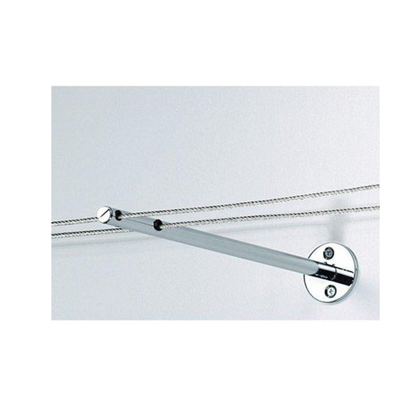 Visual Comfort Architectural 700KWSO1202S Kable Lite Outside Rigger - Satin Nickel - Pair - 12" from Wall - 2" Cable Separation