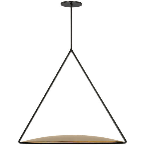 Visual Comfort Architectural PBPD35127BZ/NB Peter Bristol Cymbal 27.8" LED Pendant Dark Bronze/Natural Brass 2700K