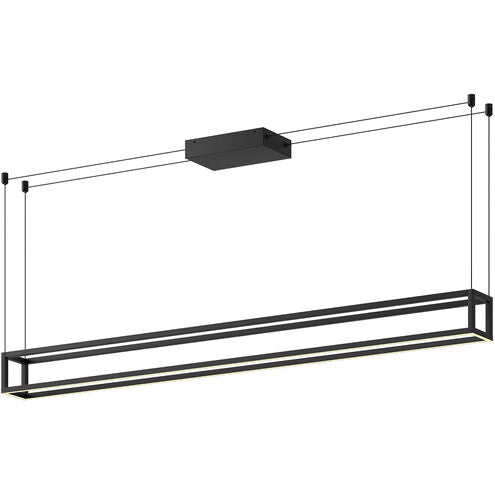 Kuzco Lighting LP45560-BK-UNV Plaza LED 59.13 inch Linear Pendant Ceiling Light Black Finish