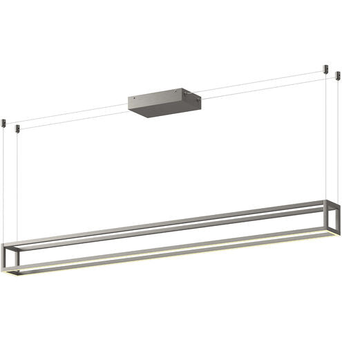 Kuzco Lighting LP45560-BN-UNV Plaza LED 59.13 inch Linear Pendant Ceiling Light Brushed Nickel Finish