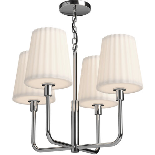 Alora Mood CH628423CHOP Plisse 4 Light 22.5 inch Chrome Chandelier Ceiling Light