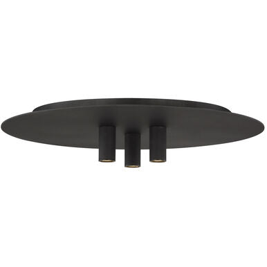 Visual Comfort Modern Collection 700FMPNT16B-LED930-277 LED 16" Flush Mount 277V 90 CRI 3000K Nightshade Black