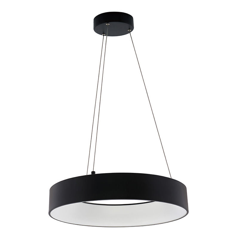 Westgate SCRH-UD-16-MCT5-DD-BK 16" Hollow Circle Pendant with Uplight - 25W - Finish: Black