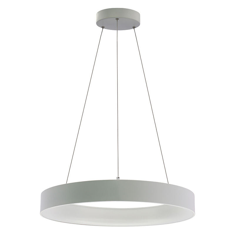 Westgate SCRH-UD-14-MCT5-DD-WH 14" Hollow Circle Pendant with Uplight - 20W - Finish: White