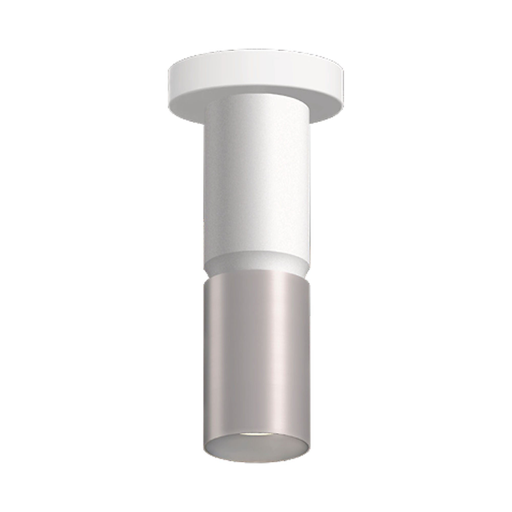 Westgate CMC3-2TONE-MCTP-DD-WHBN 3-inch 2-Tone Architectural Ceiling Cylinder Light - 3CCT Selectable - Finish: White and Brushed Nickel