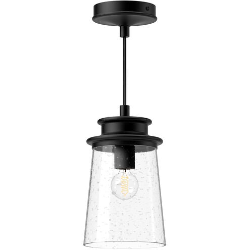 Alora Mood EP533006BKCB Quincy 1 Light 6 inch Textured Black Exterior Pendant