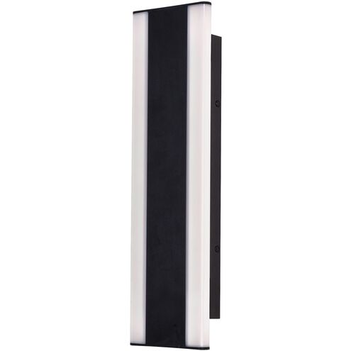 AFX Lighting REAW0518LAJUDBK 18-in 20W LED Rhea Outdoor Lantern Wall Sconce, 120V-277V, Black