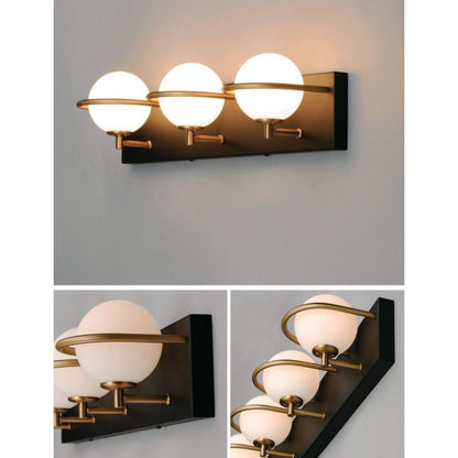 Maxim Lighting 21604SWBKGLD Revolve Bath Vanity Wall Light - Collection Lifestyle and Detail Views