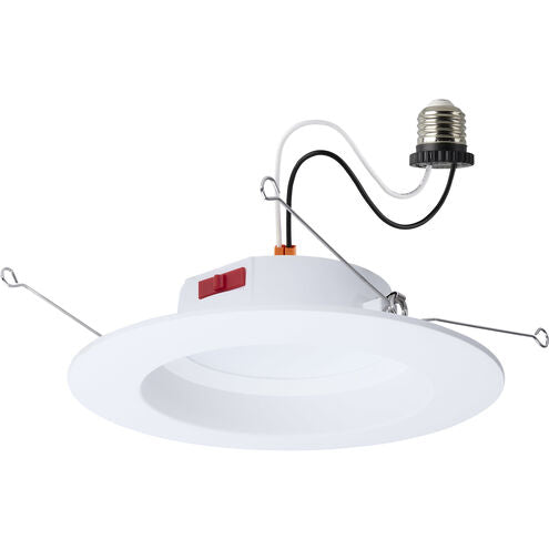 Satco S12602 5-6 Inch Color Quick Integrated LED Recessed Ceiling Light - Round - 5CCT - Finish: White