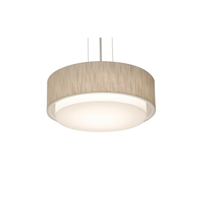 AFX Lighting SAP1614MBBK-JT 16-in 25W Sanibel Pendant Light, 2-Light, E26, 120V, Black/Jute