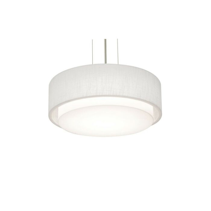 AFX Lighting SAP1614MBBK-LW 16-in 25W Sanibel Pendant Light, 2-Light, E26, 120V, Black/Linen White