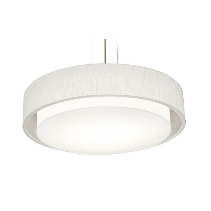 AFX Lighting SAP2332MBBK-LW 23-in 25W Sanibel Pendant Light, 3-Light, E26, 120V, Black/Linen White
