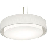 AFX Lighting SAP2332MBSN-LW 23-in 25W Sanibel Pendant Light, 3-Light, E26, 120V, Nickel/Linen White