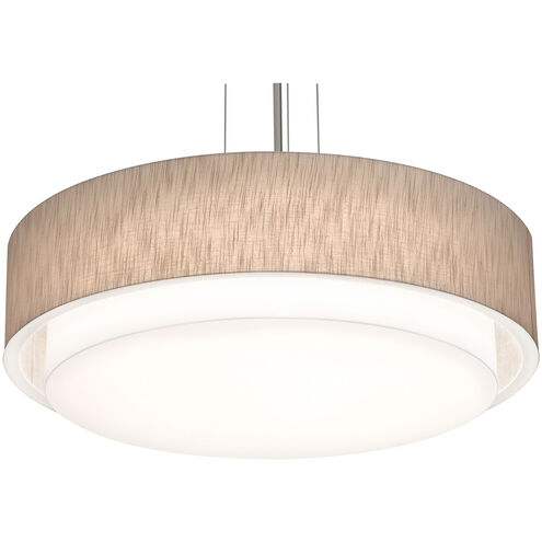 AFX Lighting SAP3244L5AJUDSN-JT 32-in 60W Sanibel Pendant Light, 120V-277V, CCT Select, Nickel/Jute