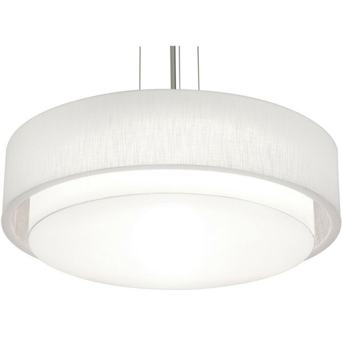 AFX Lighting SAP3244MBBK-LW 32-in 25W Sanibel Pendant Light, 4-Light, E26, 120V, Black/Linen White