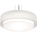 AFX Lighting SAP3244MBSN-LW 32-in 25W Sanibel Pendant Light, 4-Light, E26, 120V, Nickel/Linen White