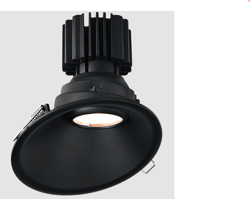 Lotus LED Lights L3G-RST-BK-RS36-1895 Tangra 3″ Gimbal Round Sloped Thin Black Trim, Reflector Semi Frosted Glass, Beam Angle 36°, Color Temperature DTW 30K to 18K, CRI95