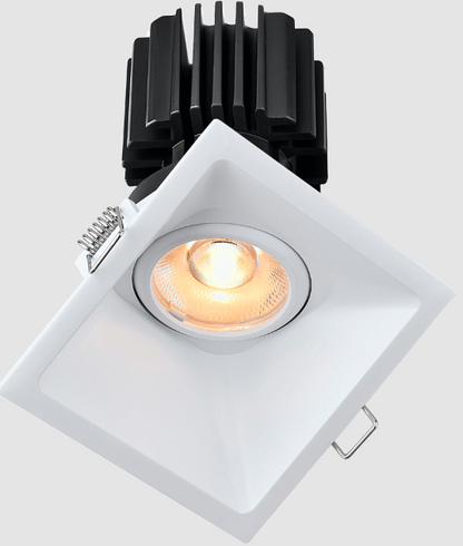 Lotus LED Lights L3G-SST-WH-LW50-5C95 Tangra 3″ Gimbal Square Sloped Thin White Trim Lens White, Beam Angle 50°, Multi-Color Temperature CRI95