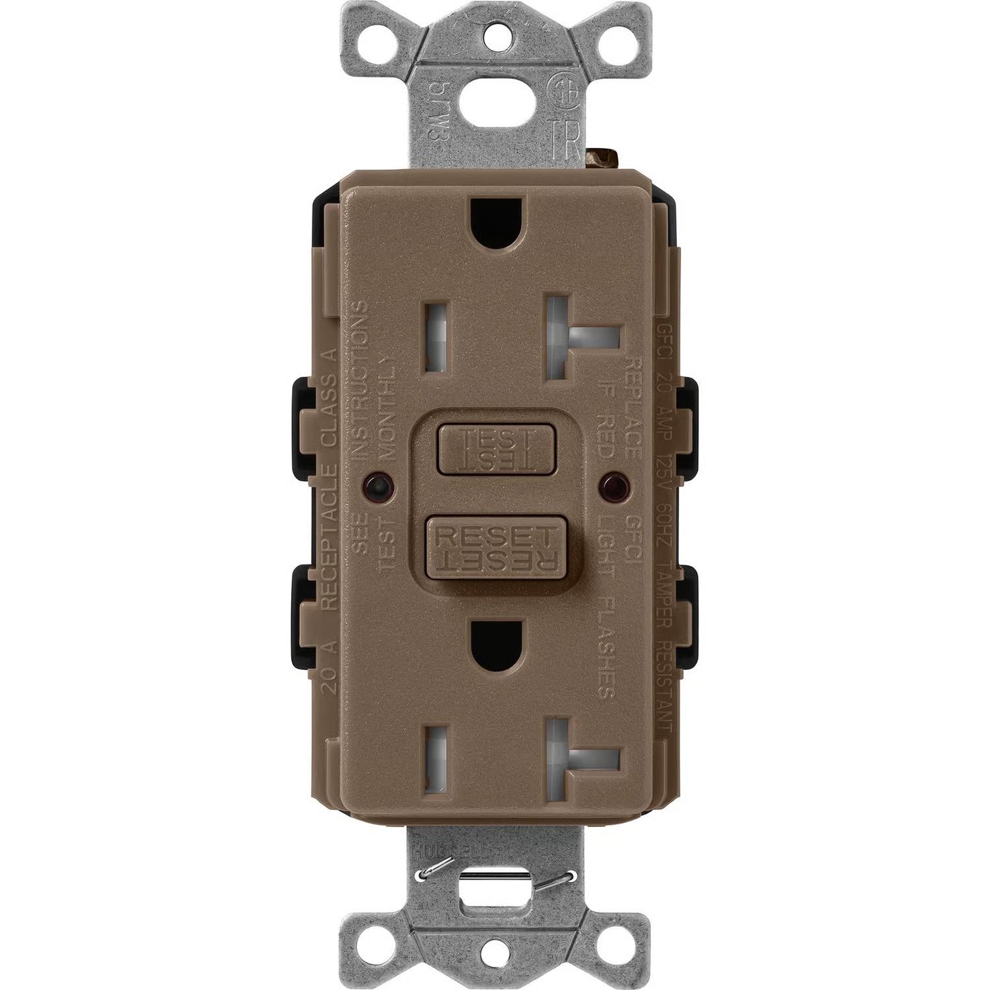 Lutron SCR-20-GFST-EP Claro 20A Tamper Resistant GFCI Duplex Receptacle - Color: 	Espresso