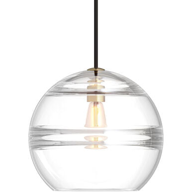 Visual Comfort Modern Collection 700TDSDNGPKR-LED927 Sean Lavin Sedona 1 Light 7.5" Transparent Smoke Glass Pendant Aged Brass