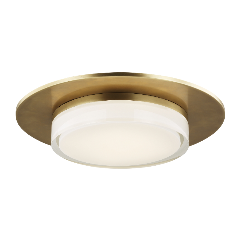 Visual Comfort Architectural 700FMSEN17NB-LED927 Modern Sean Lavin Sen 17 1-lt 17" LED Flush Mount - CCT: 2700K - Voltage: 120-277V - Finish Natural Brass