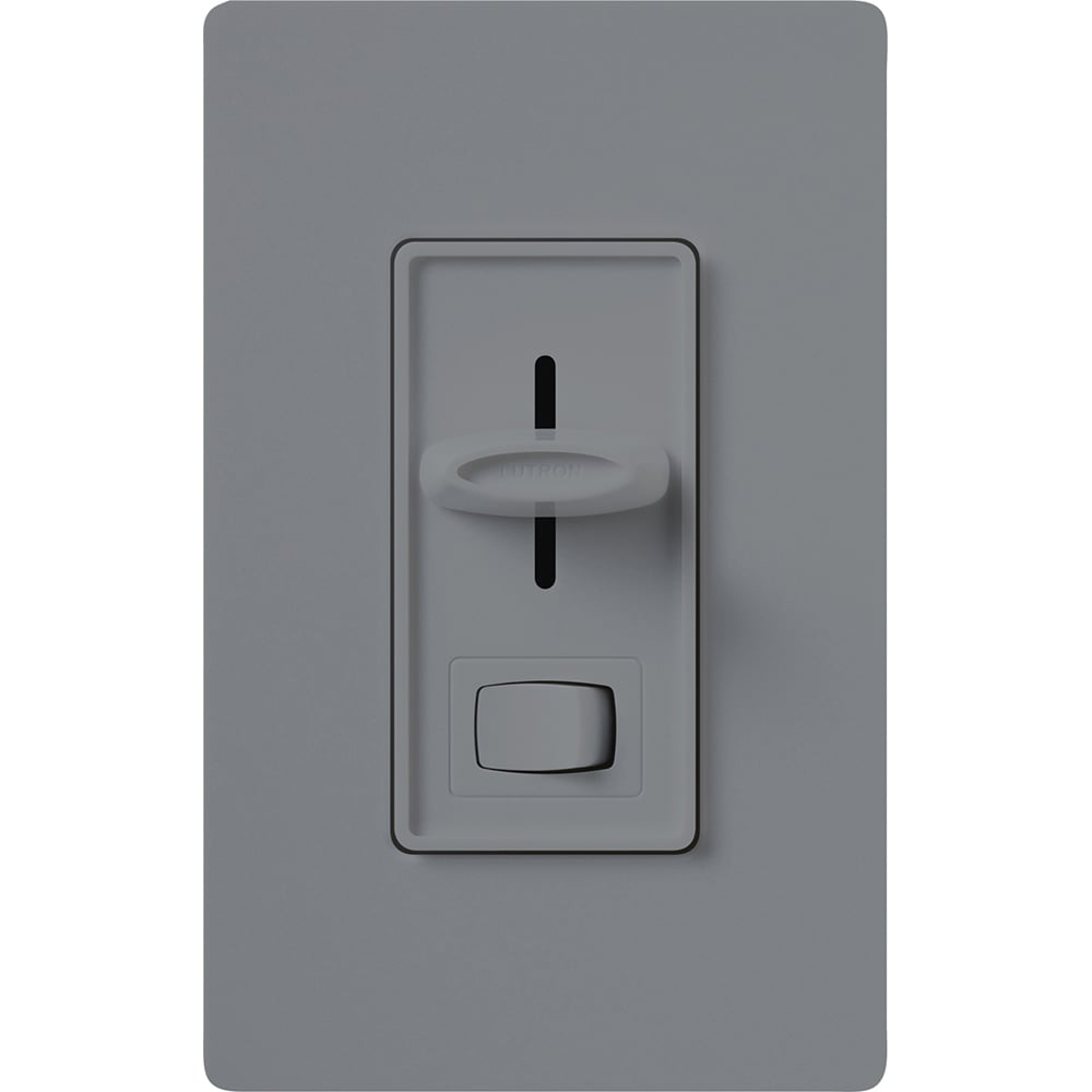 Lutron SF-10P-GR Skylark 3-Wire Dimmer Switch for Ballasts/LED Drivers - 1000W/8A - Single Pole - Finish: Matte Gray