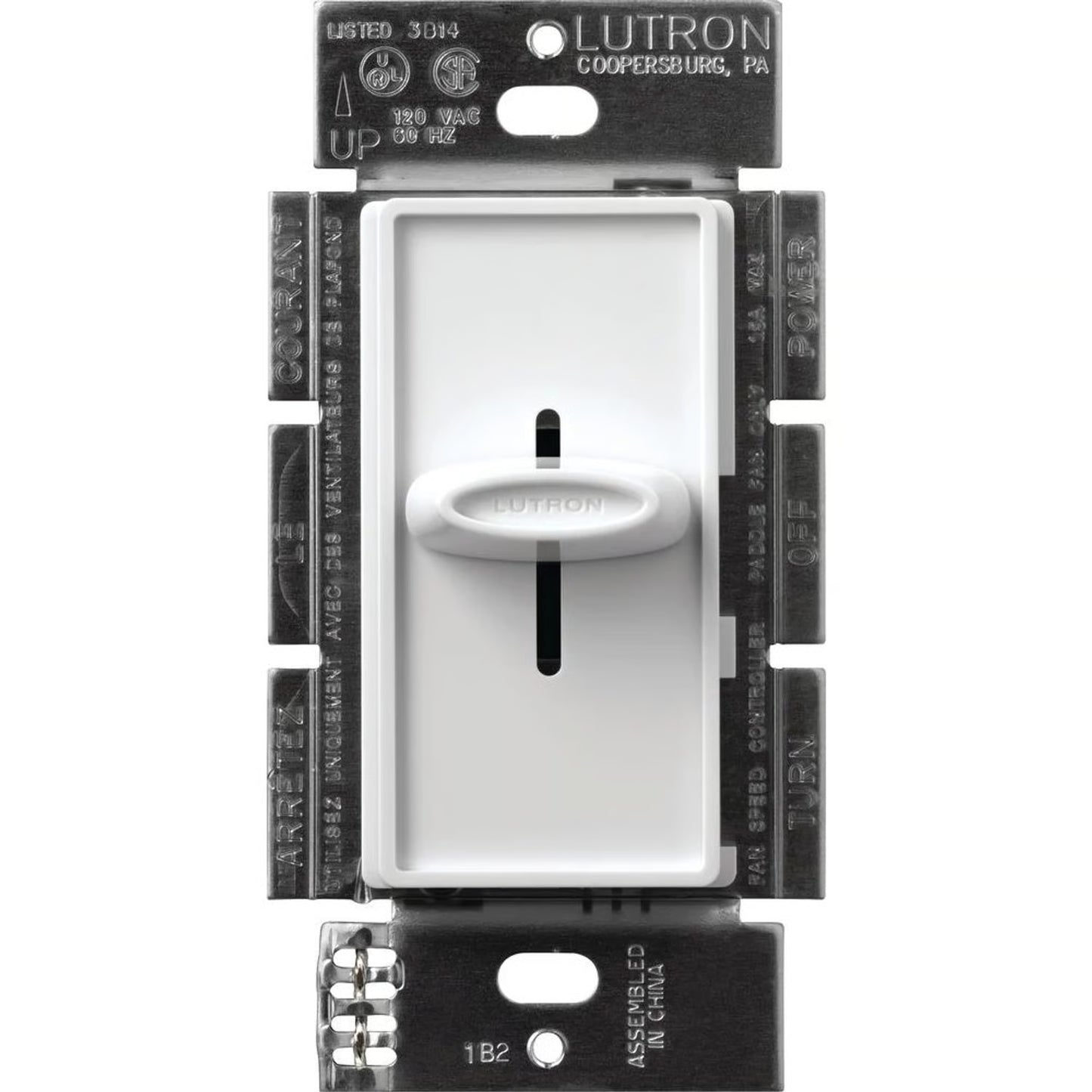 Lutron SFSQ-FH-WH Skylark Quiet 3-Speed Fan Control - Number Of Poles: 1 - Color: White