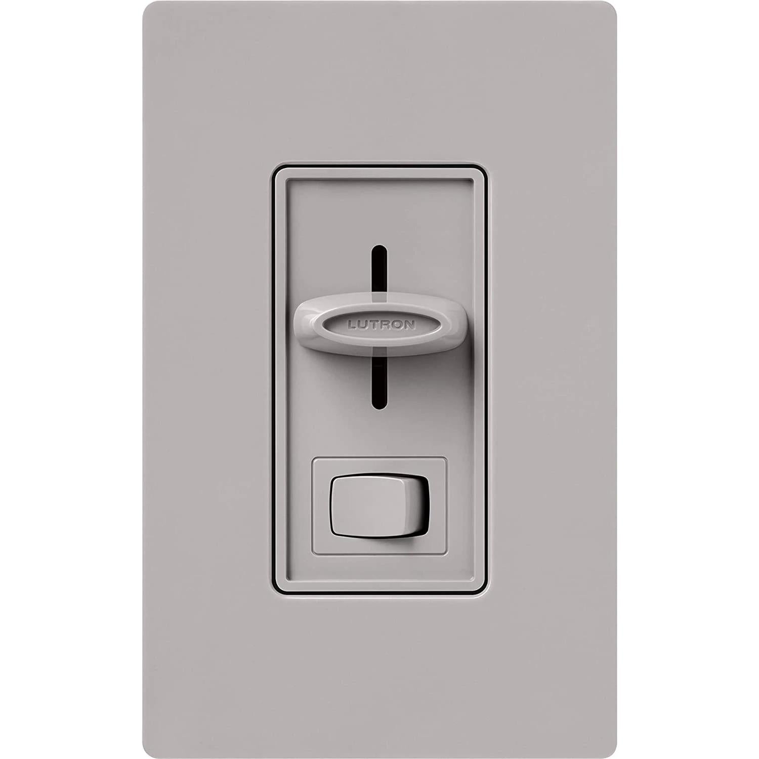 Lutron SFSQ-LFH-GR Skylark Dual Fan/Light Control - 1.5A Fan and 300W Incandescent/Halogen Light - 120V - Single Pole - Finish: Matte Gray