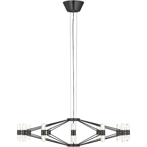 Visual Comfort Modern Collection SLCH24927BZ Sean Lavin Lassell 24 Light 36 Inch Bronze LED Chandelier 47.6W 2700K