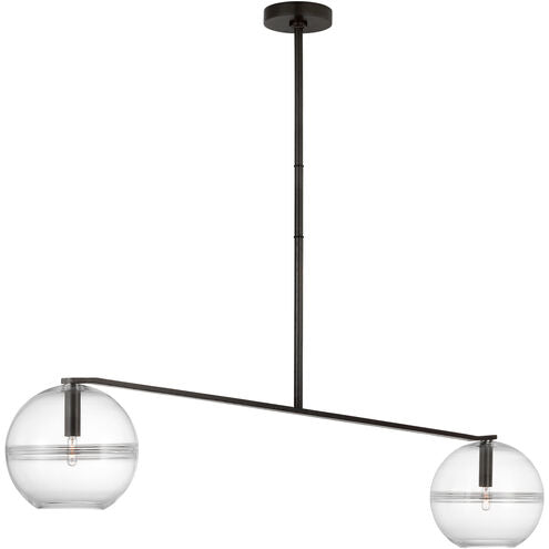 Visual Comfort Modern Collection SLCH356CBF Sean Lavin Lowing 2 Light 10.5 Inch Blackened Forged Chandelier