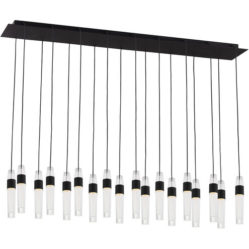 Visual Comfort Modern Collection SLCH40227B-277 Sean Lavin Lassell 19 Light 10.8 Inch Nightshade Black Chandelier 277V LED 129.6W 2700K 277V
