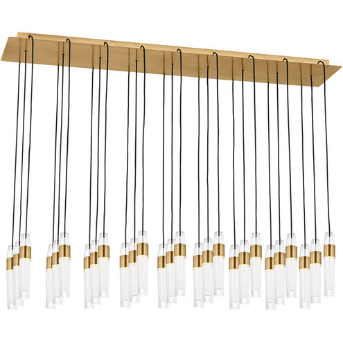 Visual Comfort Modern Collection SLCH40327NB-277 Sean Lavin Lassell 27 Light 12.6 Inch Natural Brass Chandelier LED 194.4W 2700K