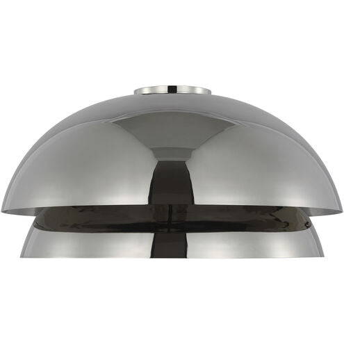 Visual Comfort Architectural SLFM13627N Modern Sean Lavin Shanti LED 20.5 inch Dark Bronze Flush Mount Ceiling Light - CCT: 2700K - Finish Polished Nickel