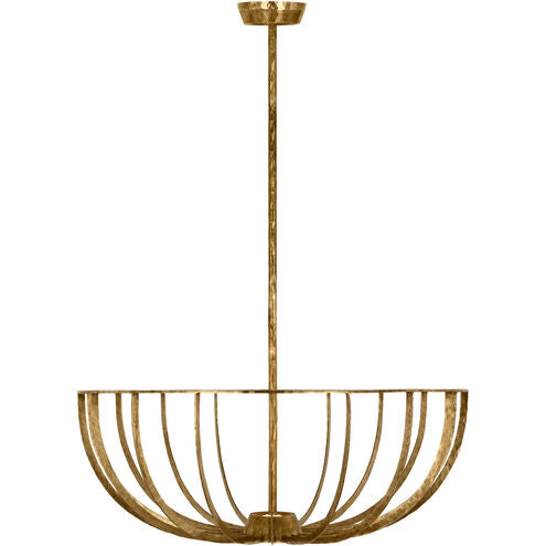 Visual Comfort Modern Collection SLFM33327PAB Sean Lavin Sanchi 2 Light 28" LED Semi-Flush 2700K Polished Antique Brass