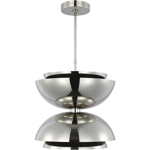 Visual Comfort Architectural SLPD13227N Modern Sean Lavin Shanti 20.5 inch Pendant Ceiling Light - Voltage: 120V - CCT: 2700K - Finish: Polished Nickel