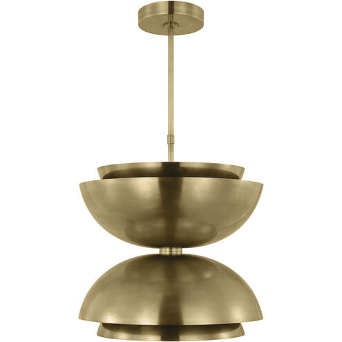 Visual Comfort Architectural SLPD13227NB Modern Sean Lavin Shanti 20.5 inch Pendant Ceiling Light - Voltage: 120V - CCT: 2700K - Finish: Natural Brass