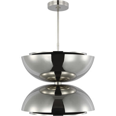 Visual Comfort Modern Collection SLPD13327N Sean Lavin Shanti 26" LED Pendant Polished Nickel 2700K