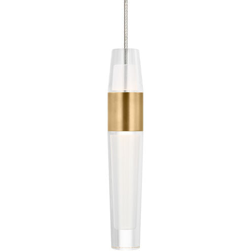 Visual Comfort Modern Collection SLPD396MO27NB Sean Lavin Lassell 1 Light Natural Brass 12V LED Pendant 2700K