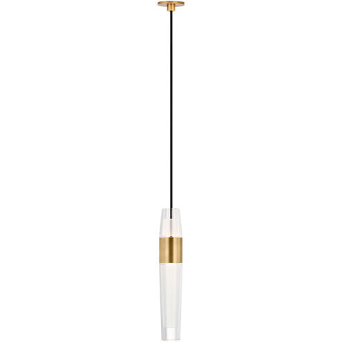 Visual Comfort Modern Collection SLPD39827NB Sean Lavin Lassell 1 Light Natural Brass LED Pendant 2700K