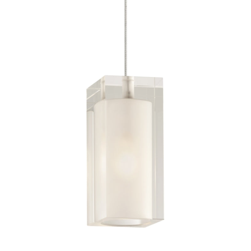 Visual Comfort Architectural 700MOSLDFS Solitude 3" Low Voltage MONORAIL Pendant - Voltage: 12V - Finish: Satin Nickel - Color Shade: Frost
