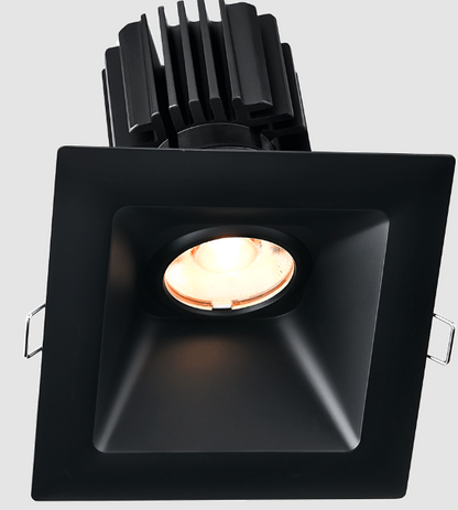 Lotus LED Lights L3G-SSW-BK-RC20-5C98 Tangra 3″ Gimbal Square Sloped Wide Black Trim, Reflector Clear Glass, Beam Angle 20°, Multi-Color Temperature, CRI98